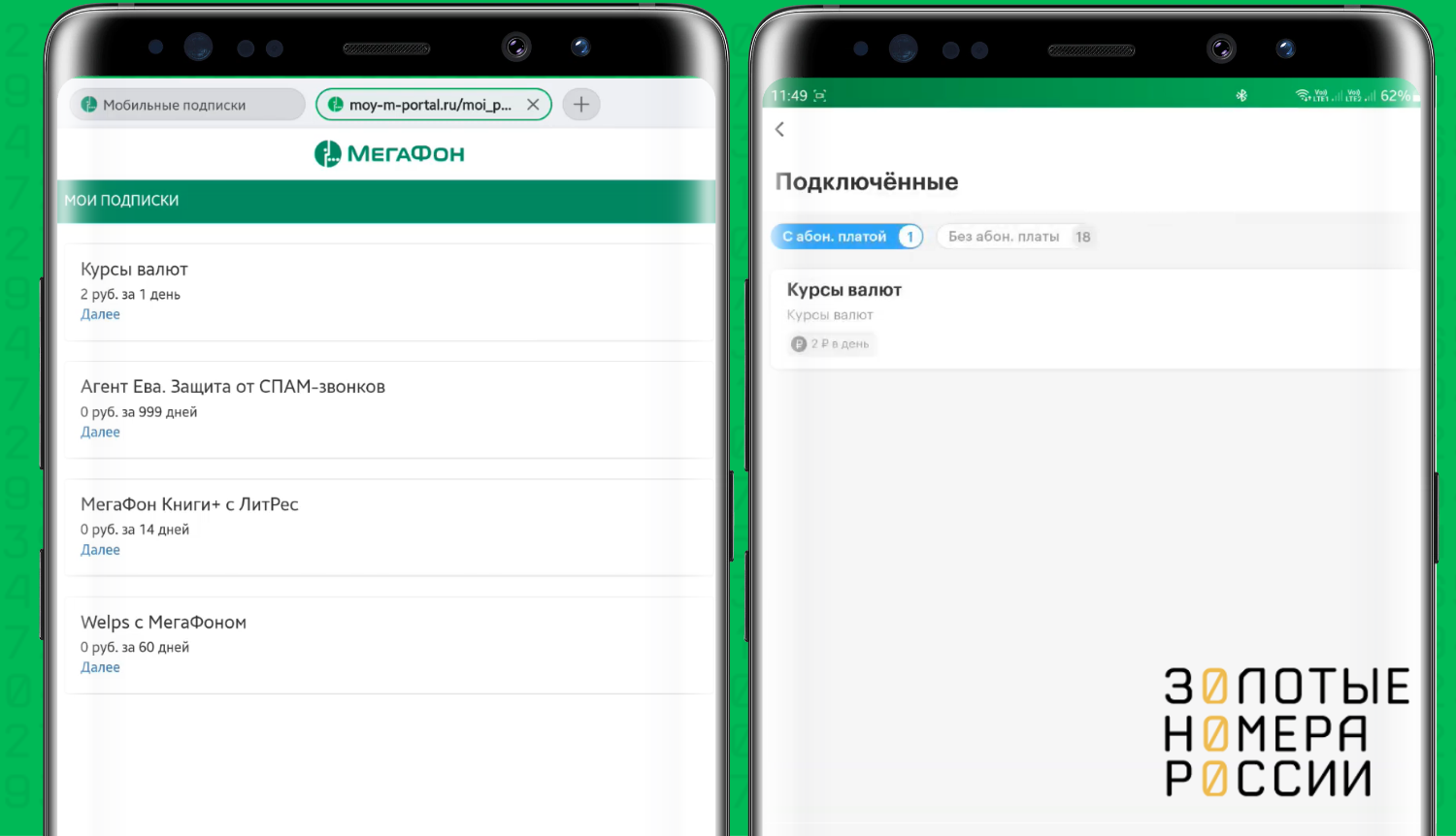 Проверить и отключить платные подписки на МегаФоне